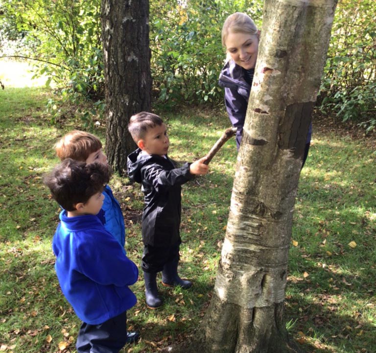 EYFS pupils learning through play at The Meadows Primary School.
